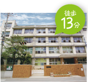 市立八大中学校（約1030m）