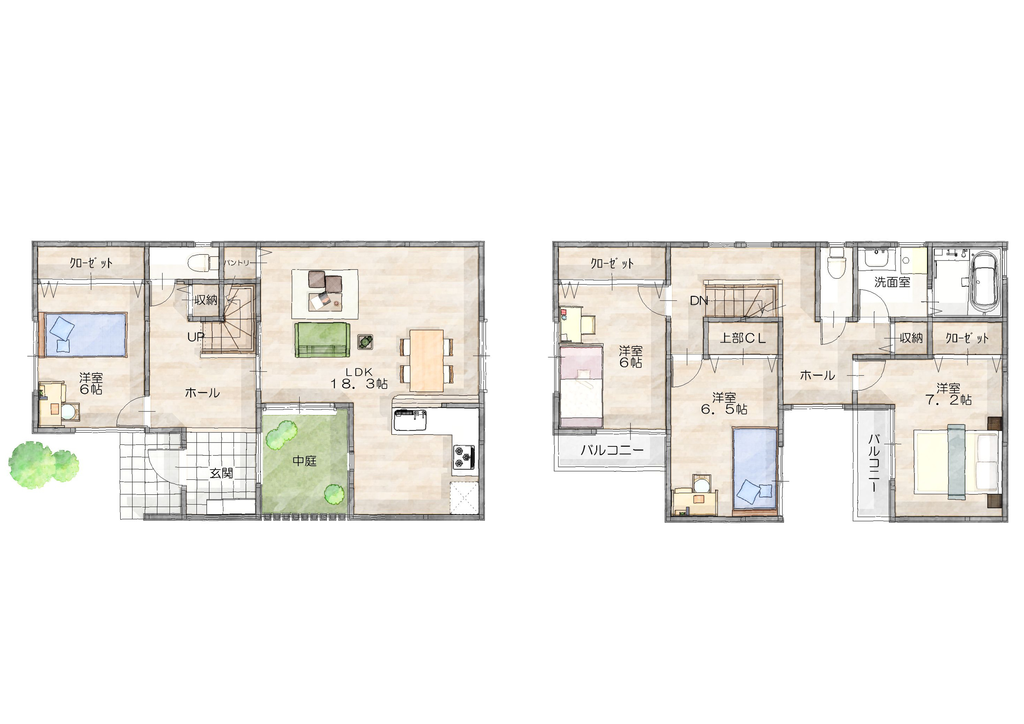 高級感あふれる広い玄関ホールがある家